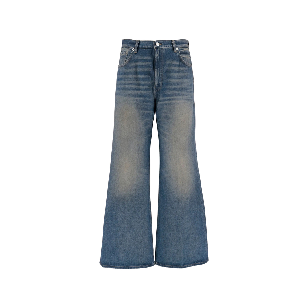 Haikure Washed-effect Wide-leg Jeans
