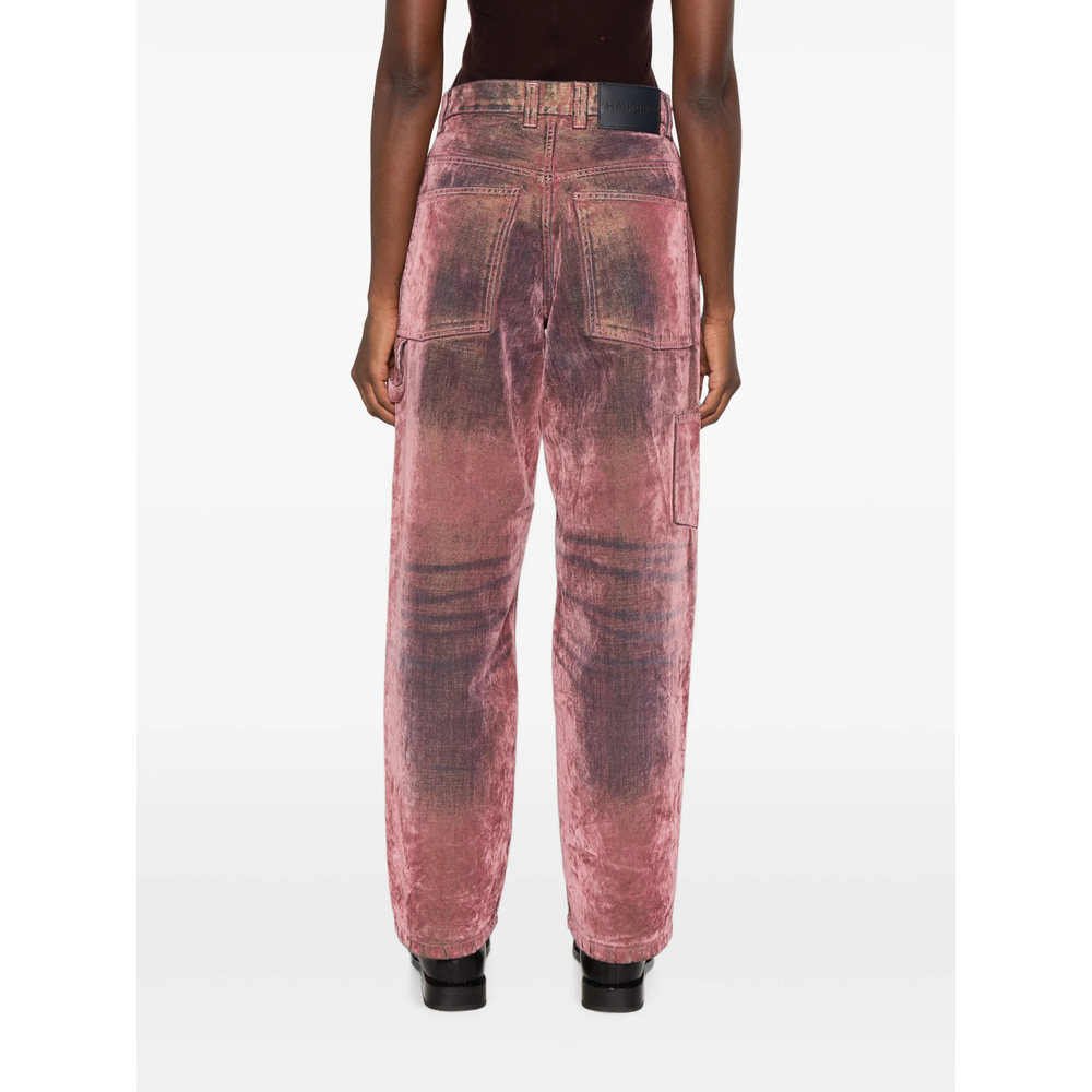 Washed-Effect Hammer-Loop Jeans