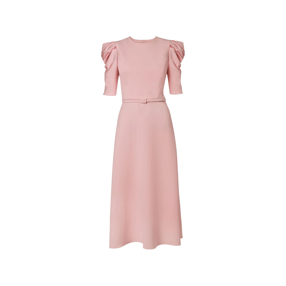 Carolina Herrera Puff-sleeve Midi Dress