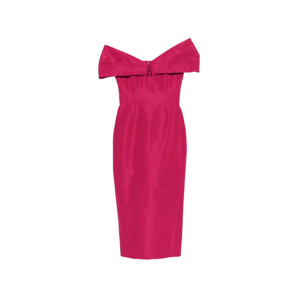 Carolina Herrera Off-shoulder Midi Dress