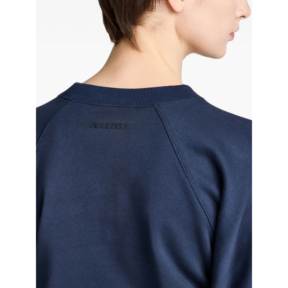 Ruched Raglan-Sleeve Sweatshirt