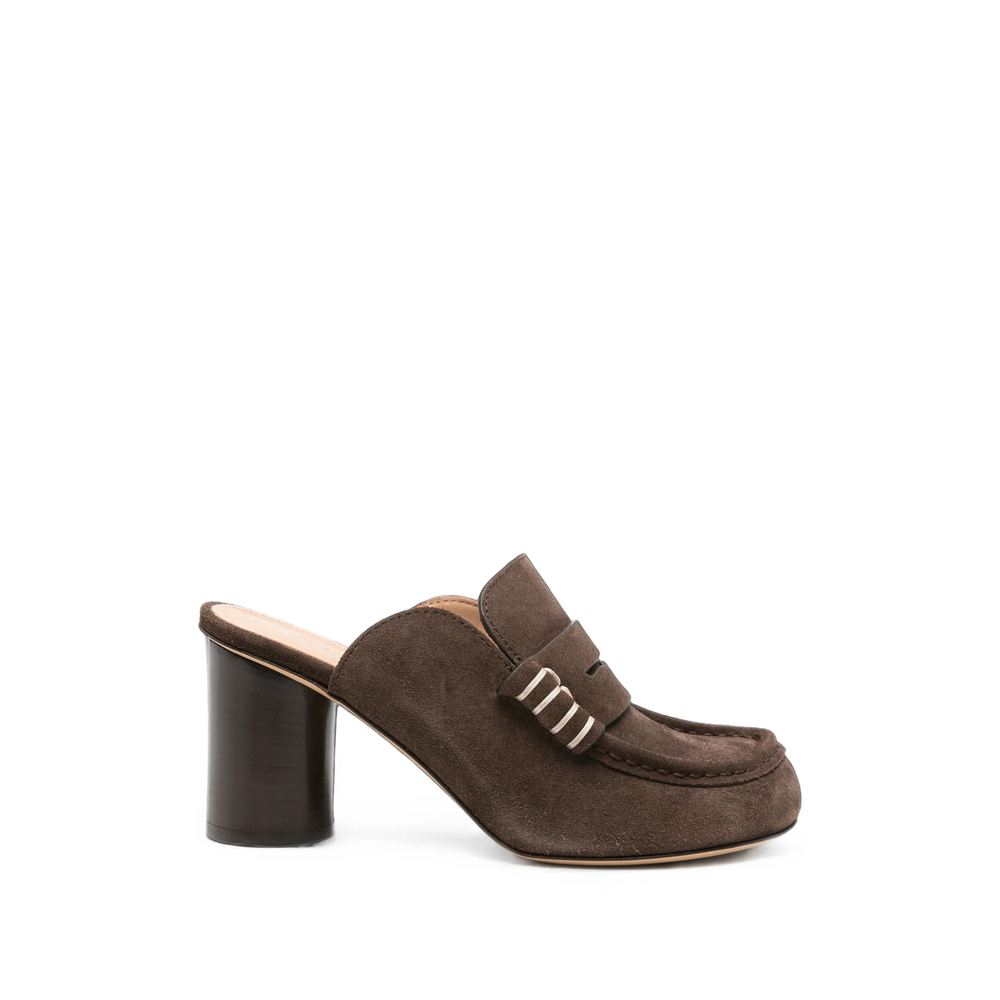 Jw Anderson Suede Block-heel Loafers