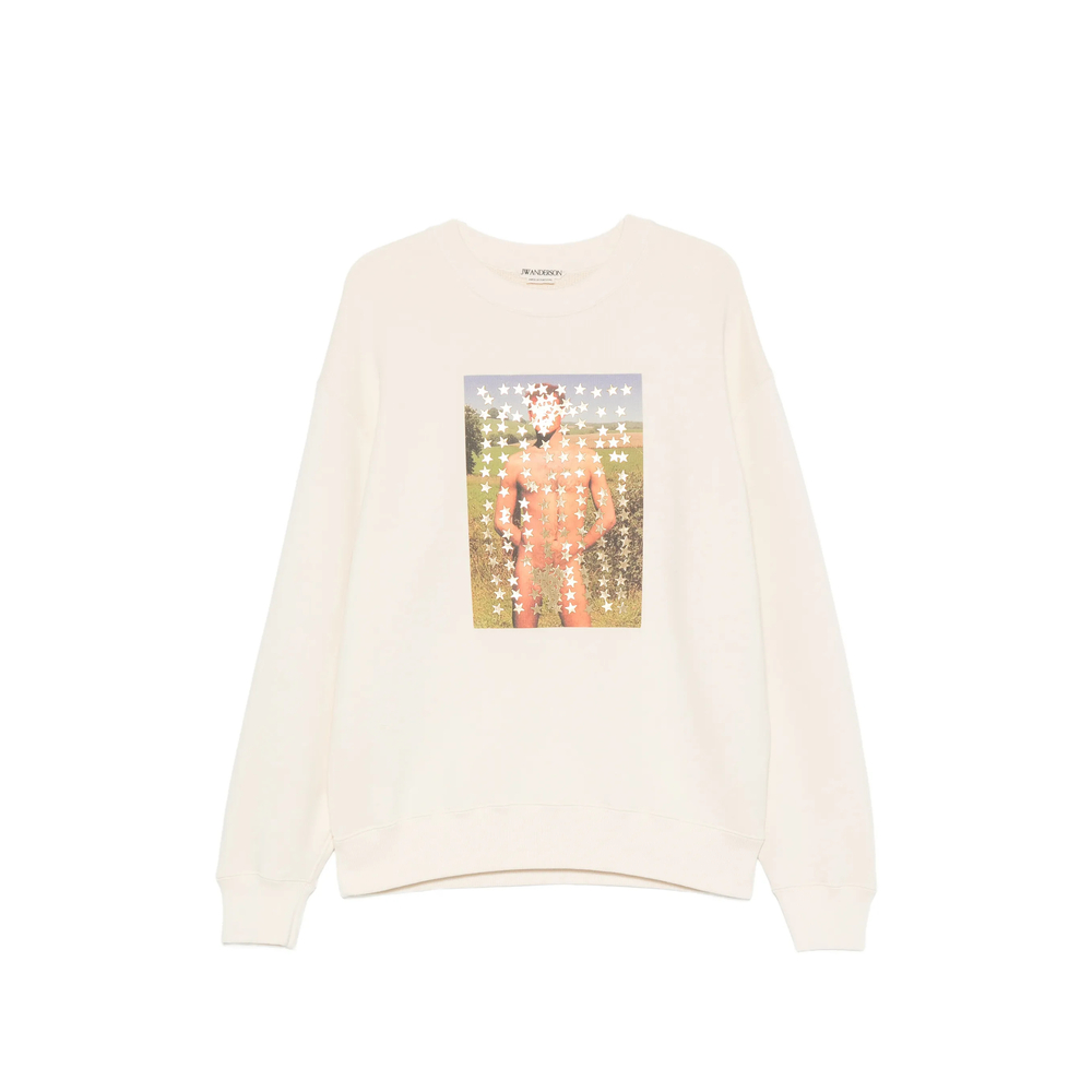 Jw Anderson Graphic-print Star-patch Sweatshirt