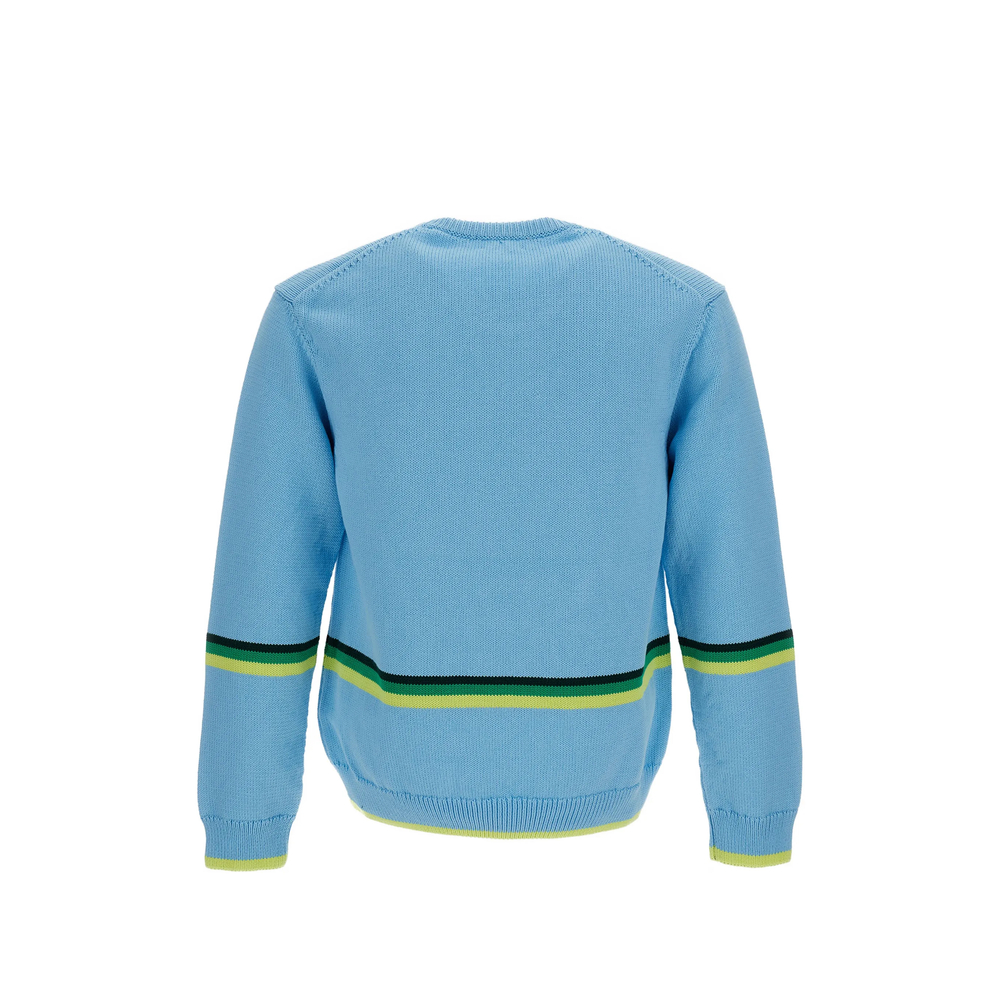 Car-Intarsia Striped Sweater