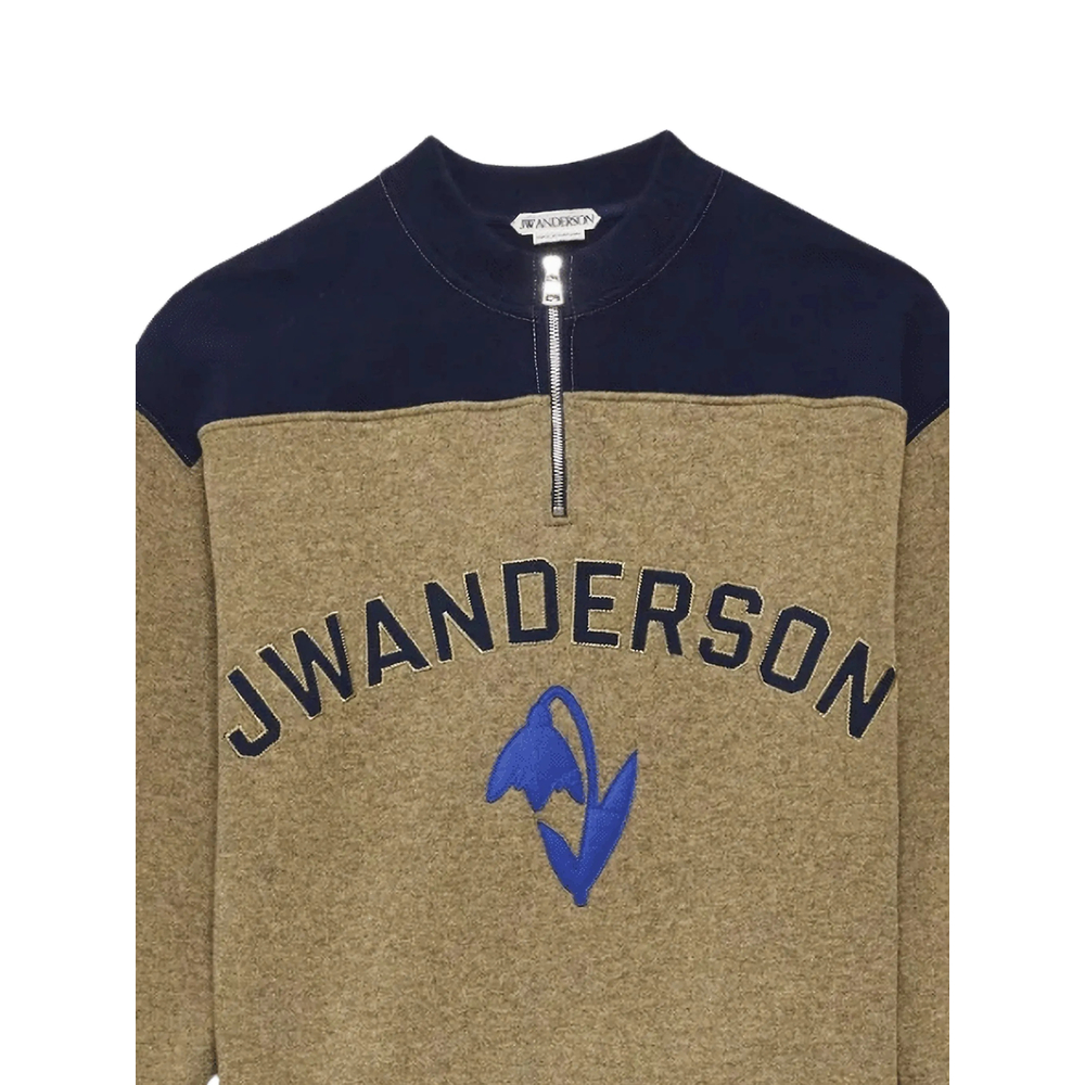 Logo-Embroidered Half-Zip Sweater