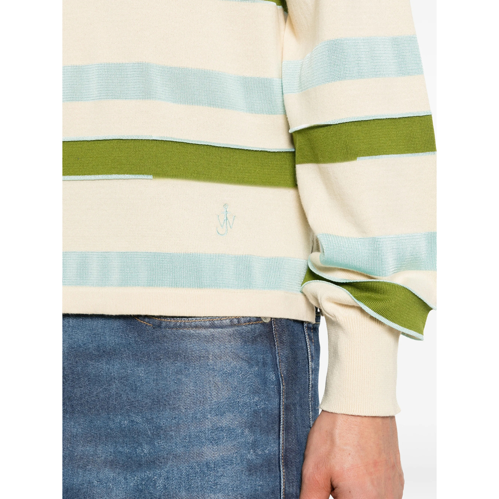 Striped Long-Sleeve Polo Shirt
