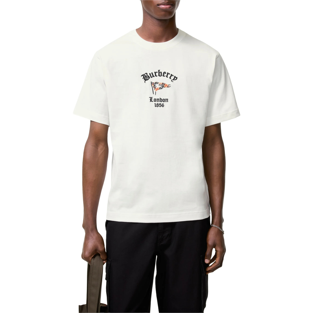 Check-Flag Cotton T-Shirt