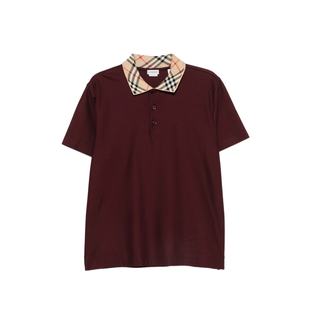Check-Collar Polo Shirt