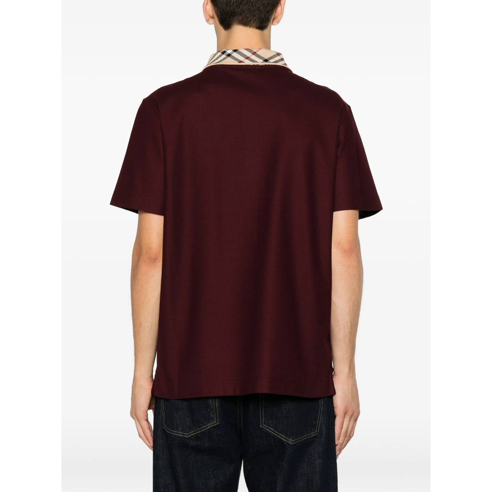 Check-Collar Polo Shirt