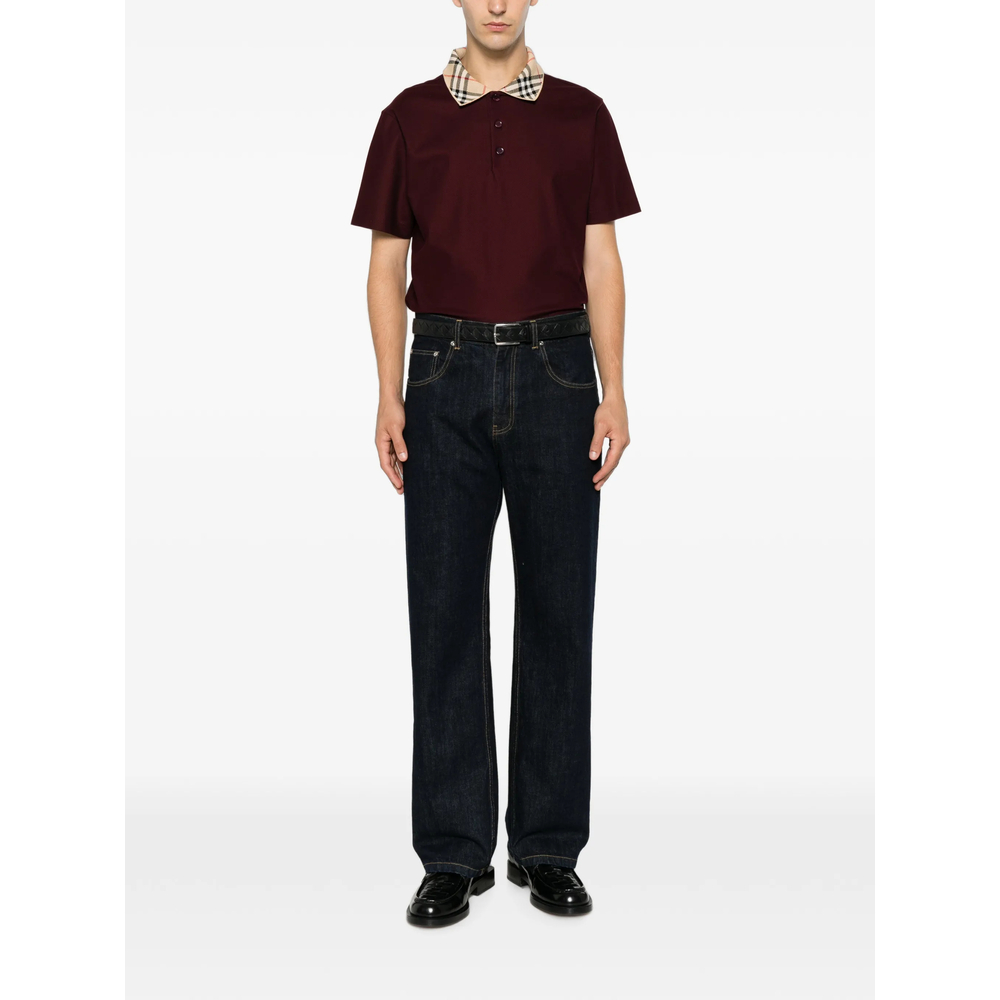 Check-Collar Polo Shirt