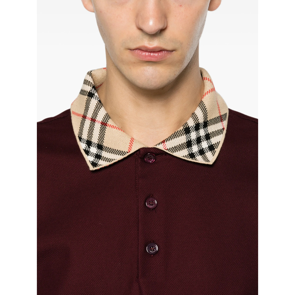 Check-Collar Polo Shirt