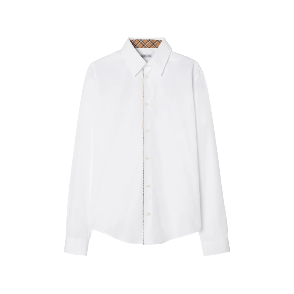 Classic Fit Check Piping Poplin Shirt