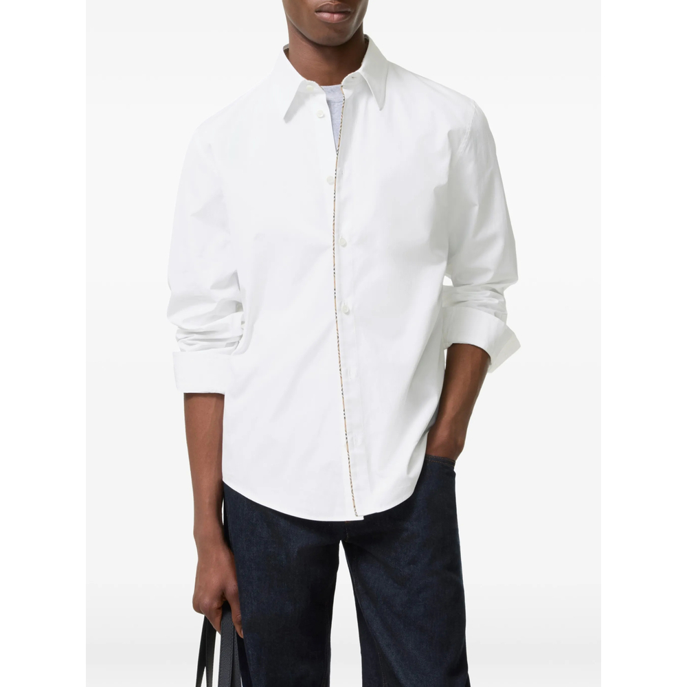 Classic Fit Check Piping Poplin Shirt