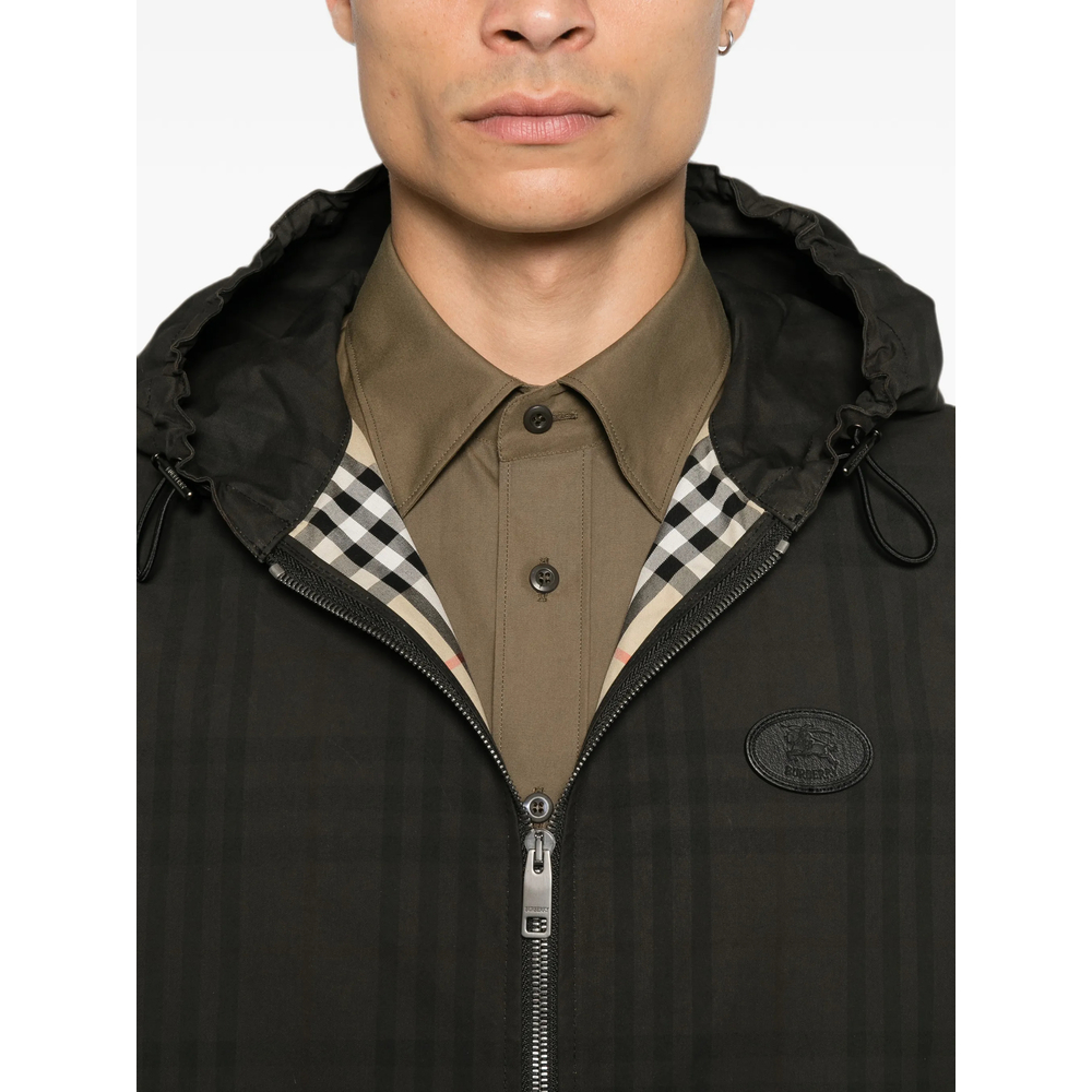 Check Cotton Newport Hooded Jacket