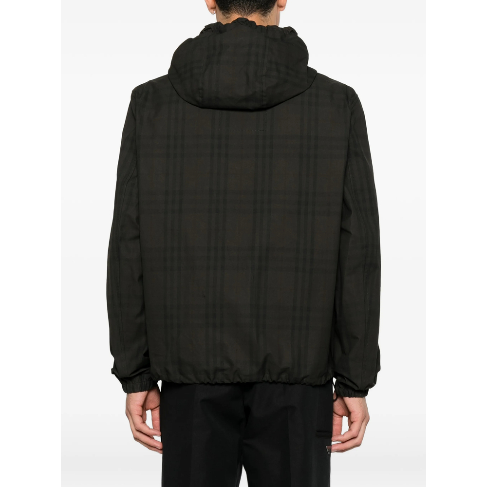 Check Cotton Newport Hooded Jacket