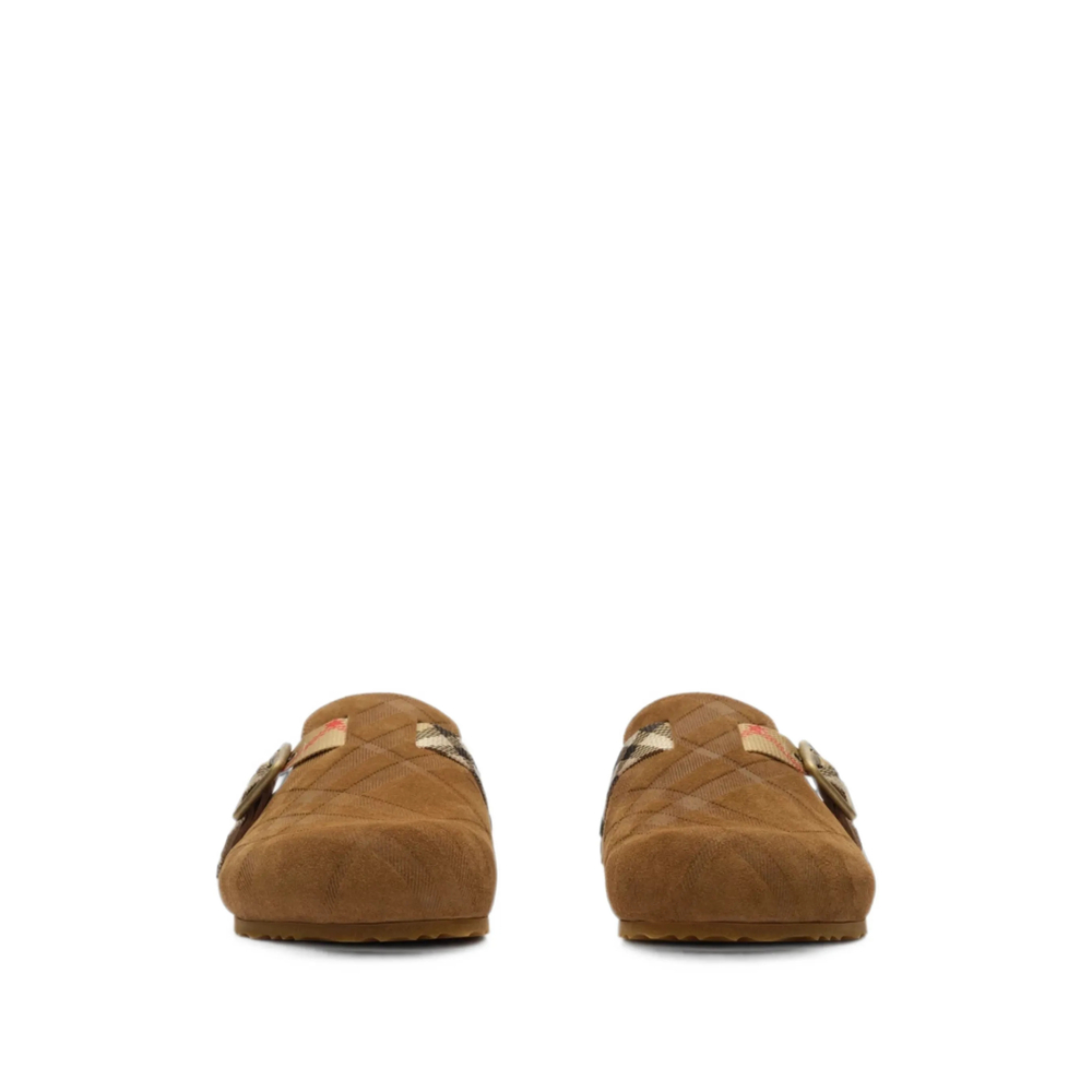 Check Shearling Urchin Clogs