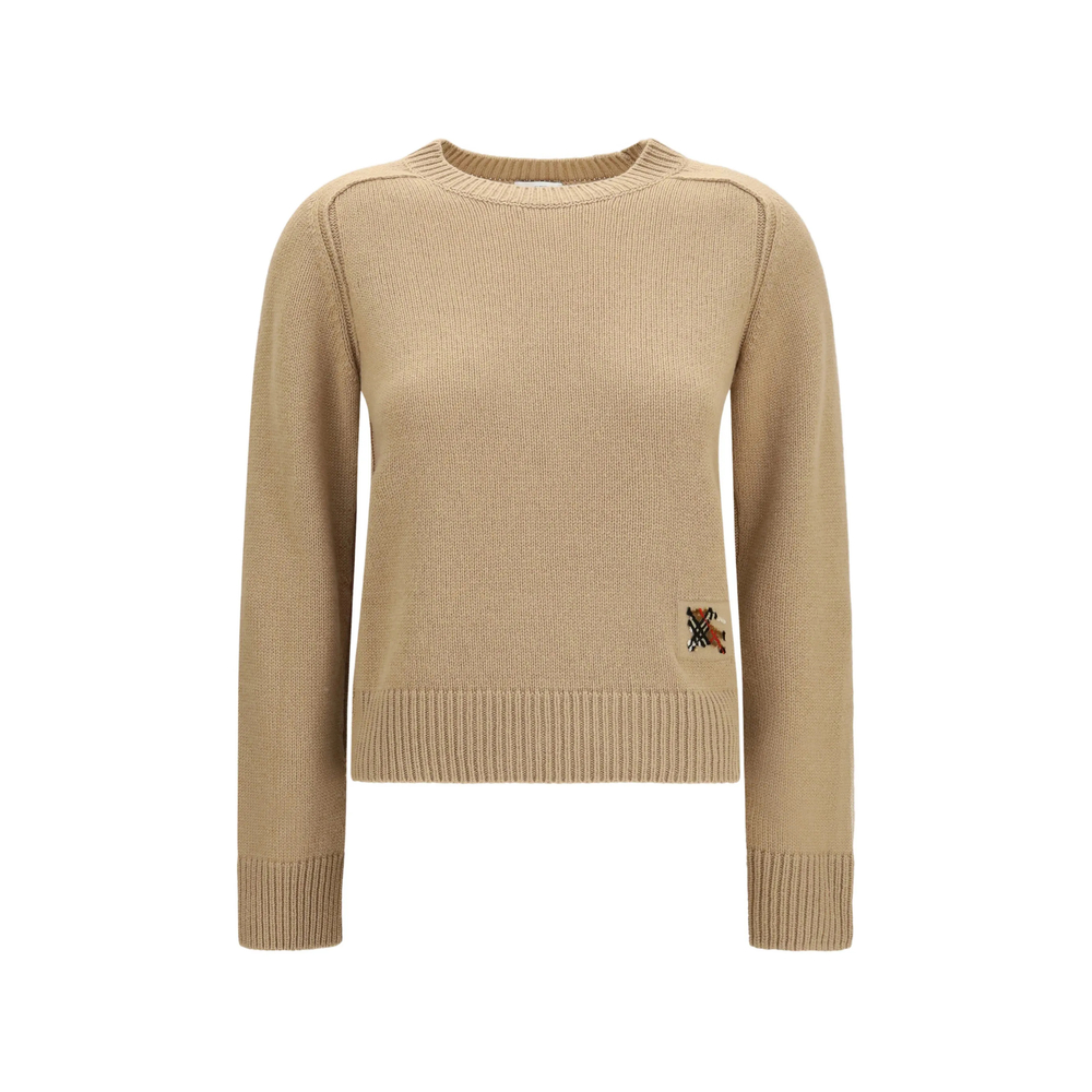 Logo-Patch Round-Neck Sweater