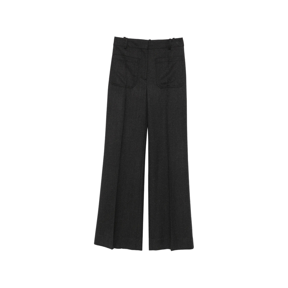 Victoria Beckham Flannel Wide-leg Trousers