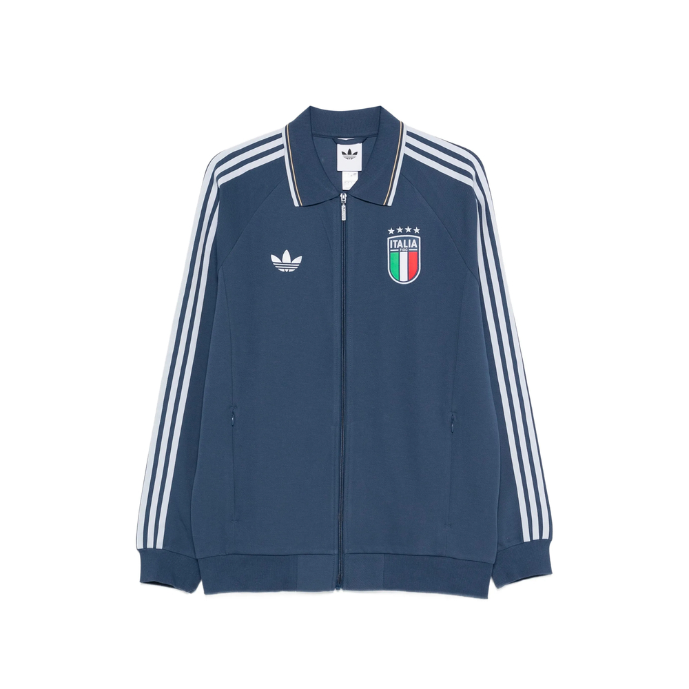 Adidas X Italia Stripe-detail Zip-fastening Sweatshirt