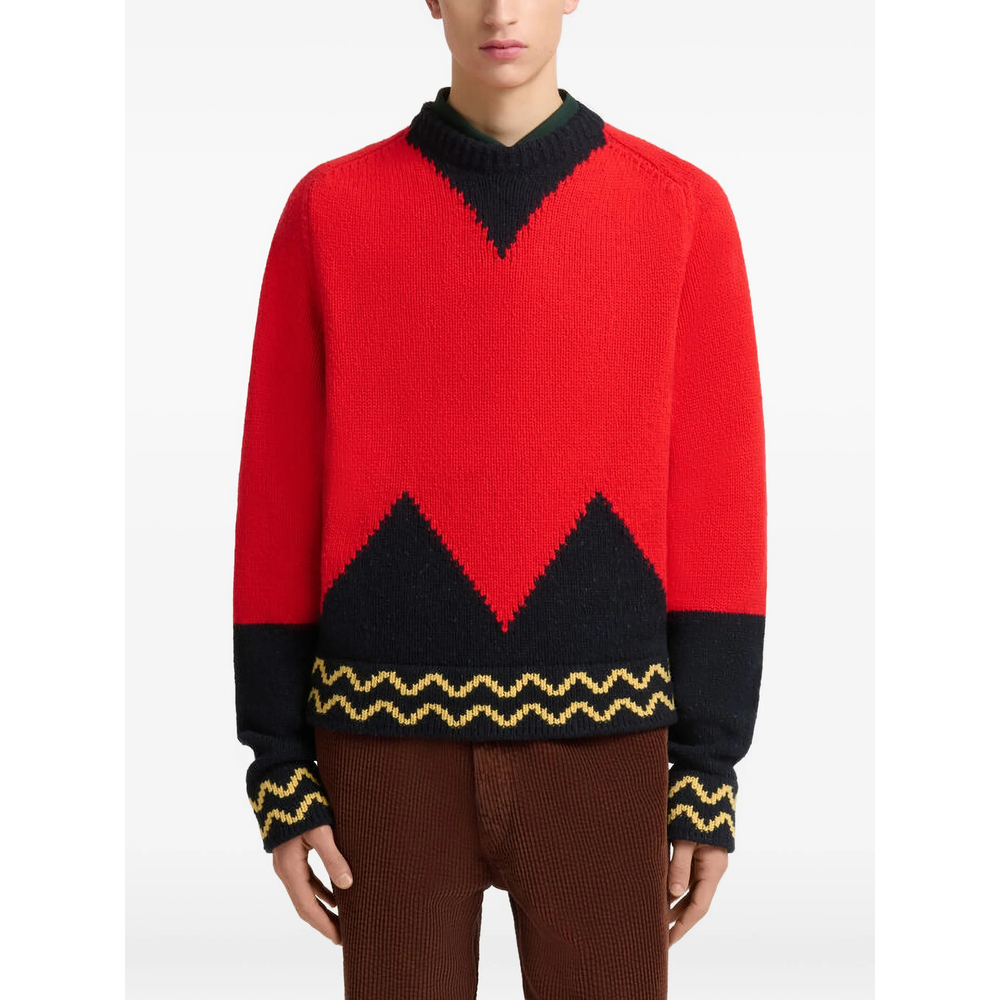 Jacquard-Print Relaxed-Fit Sweater