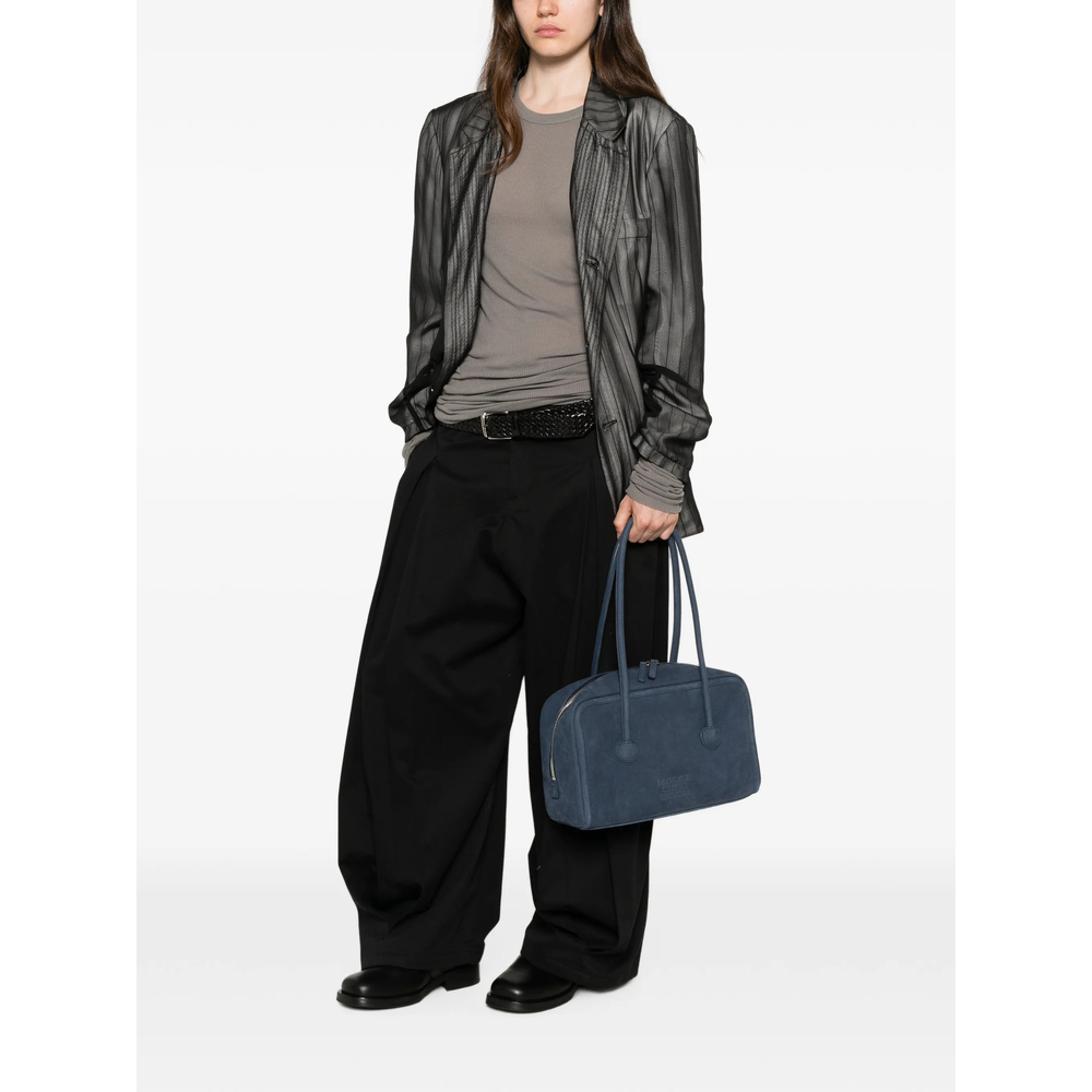 Margesherwood Embossed-Logo Nubuck-Leather Tote Bag