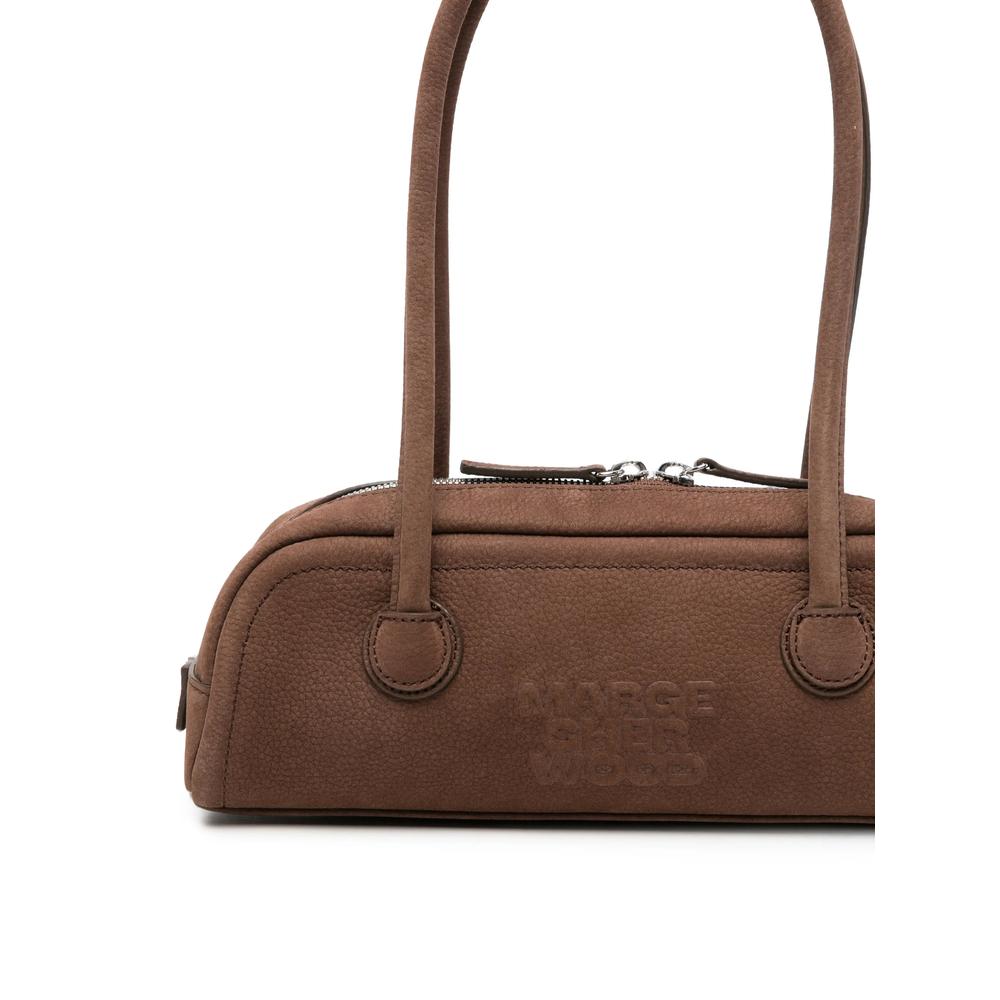 Margesherwood Logo-Debossed Nubuck Shoulder Bag