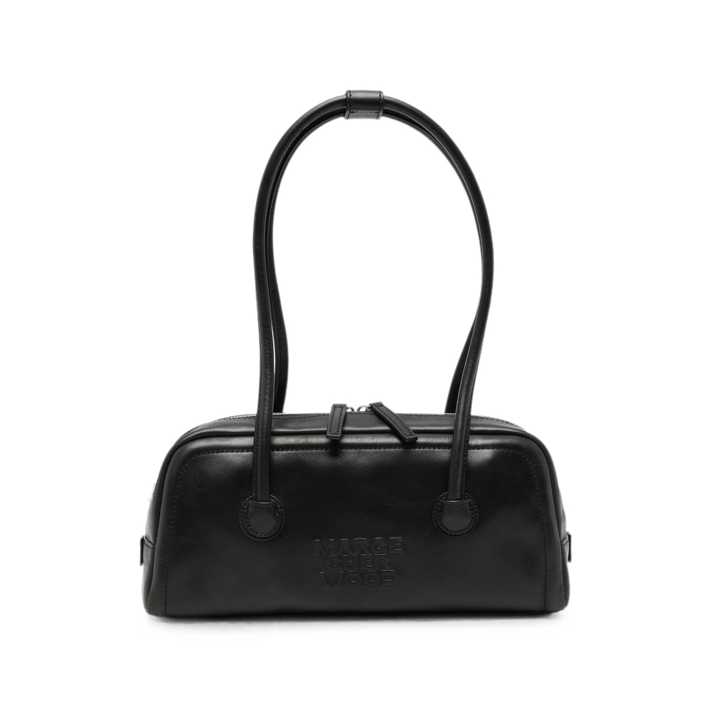 Margesherwood Soft Boston Logo-debossed Leather Shoulder Bag