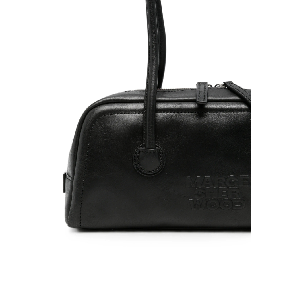Margesherwood Soft Boston Logo-Debossed Shoulder Bag