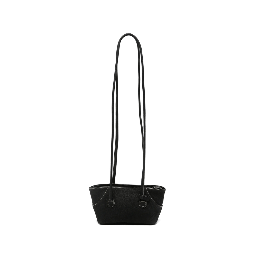Margesherwood Small Boat Contrast-stitch Leather Shoulder Bag
