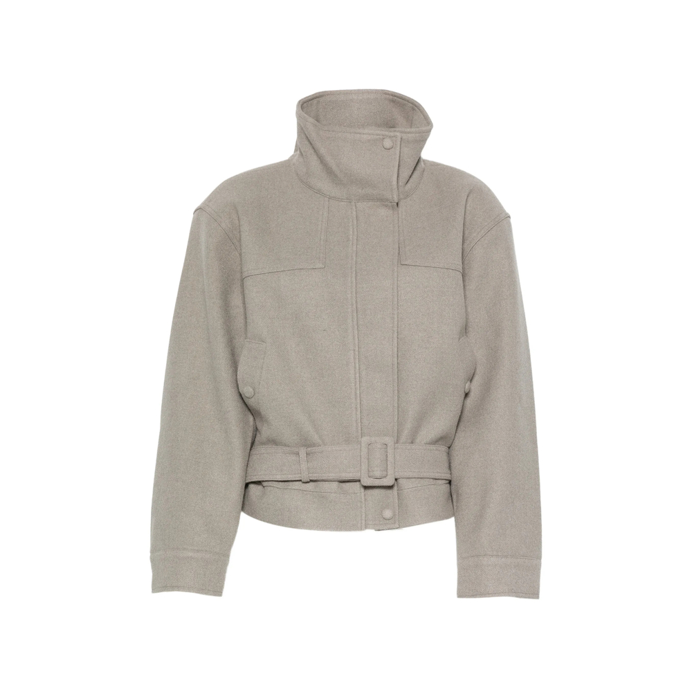 La Piscine Belted High-neck Bomber Jacket