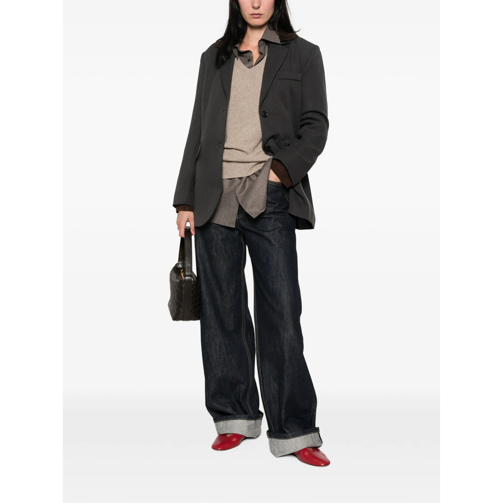 Notched-Lapel Single-Breasted Jacket