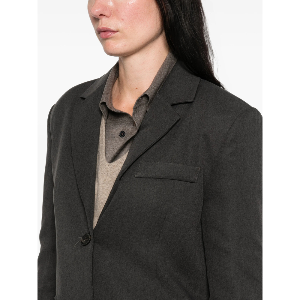 Notched-Lapel Single-Breasted Jacket