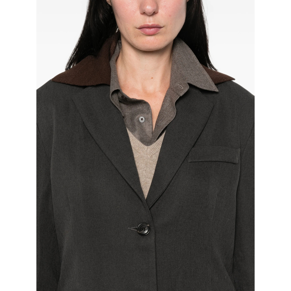 Notched-Lapel Single-Breasted Jacket