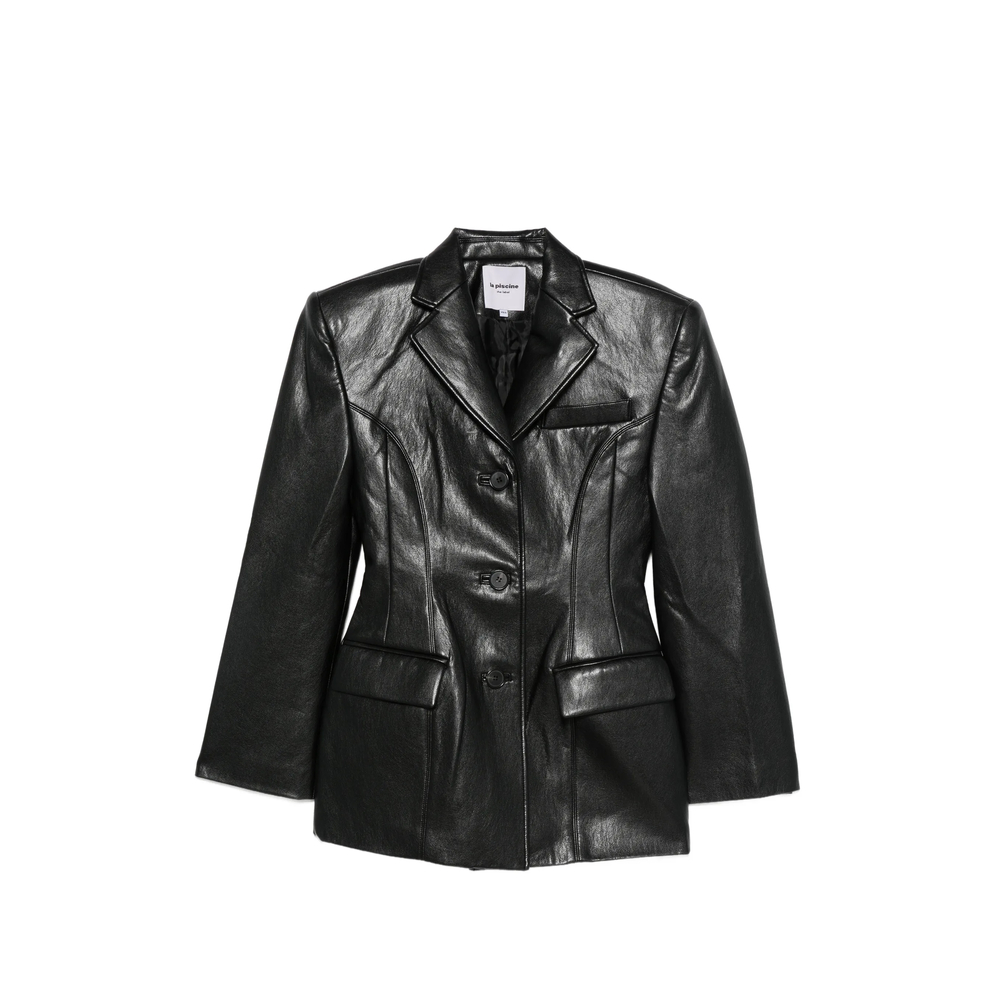 La Piscine Structured-shoulder Blazer