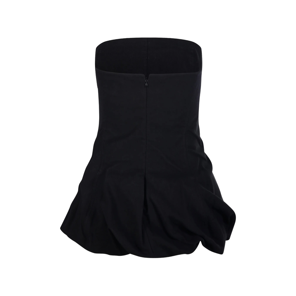 Strapless Bubble-Hem Top