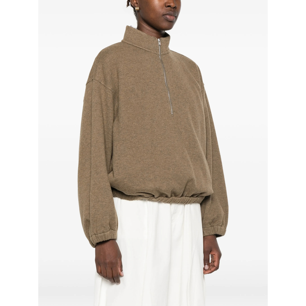 Quarter-Zip Elasticated-Hem Sweater