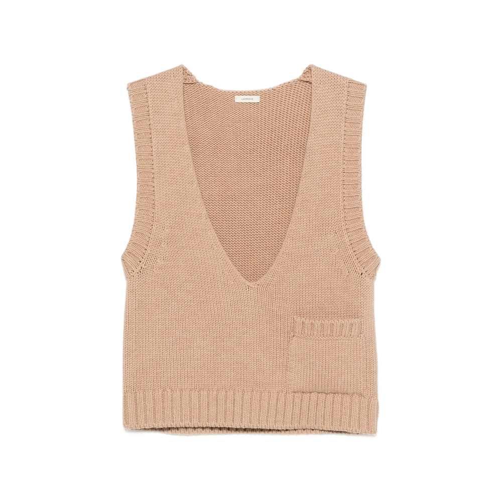V-Neck Ribbed-Knit Vest