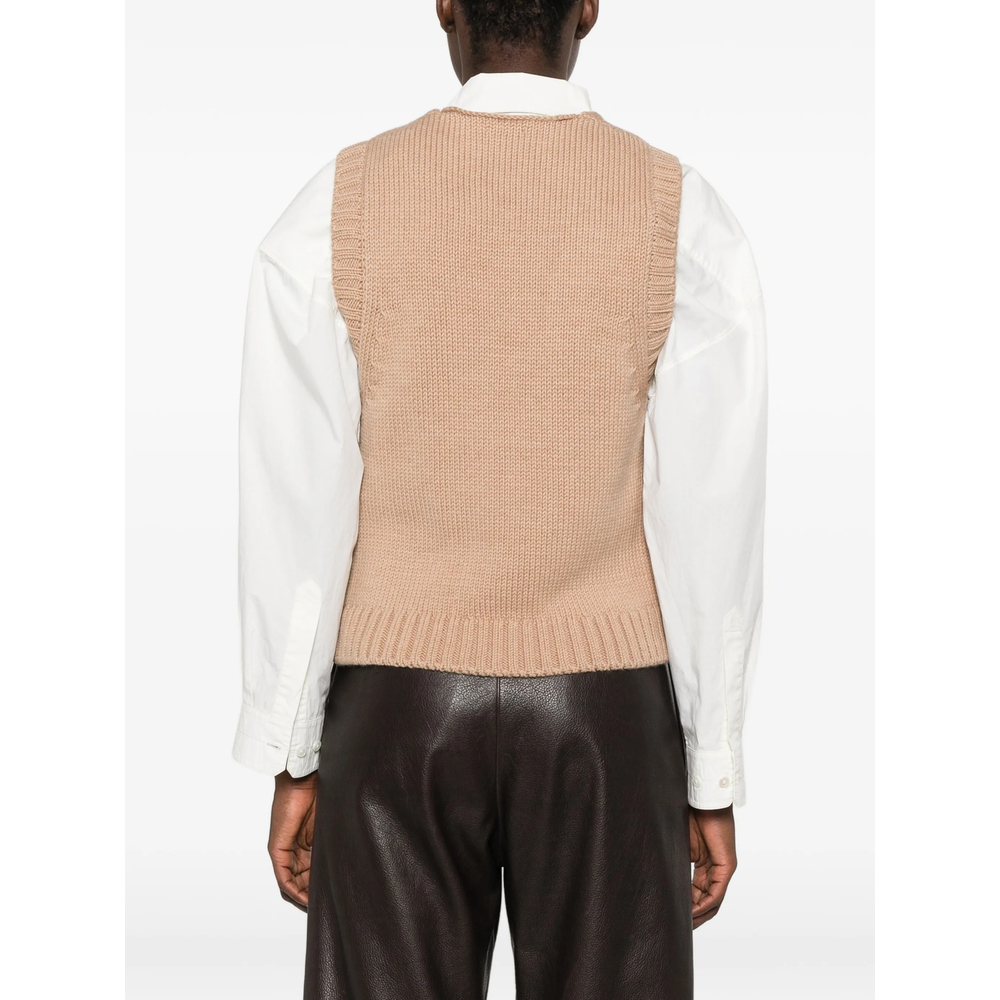 V-Neck Ribbed-Knit Vest
