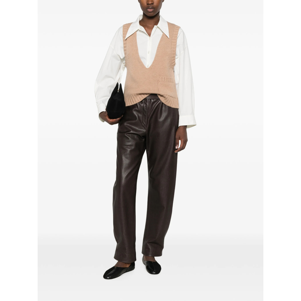 V-Neck Ribbed-Knit Vest