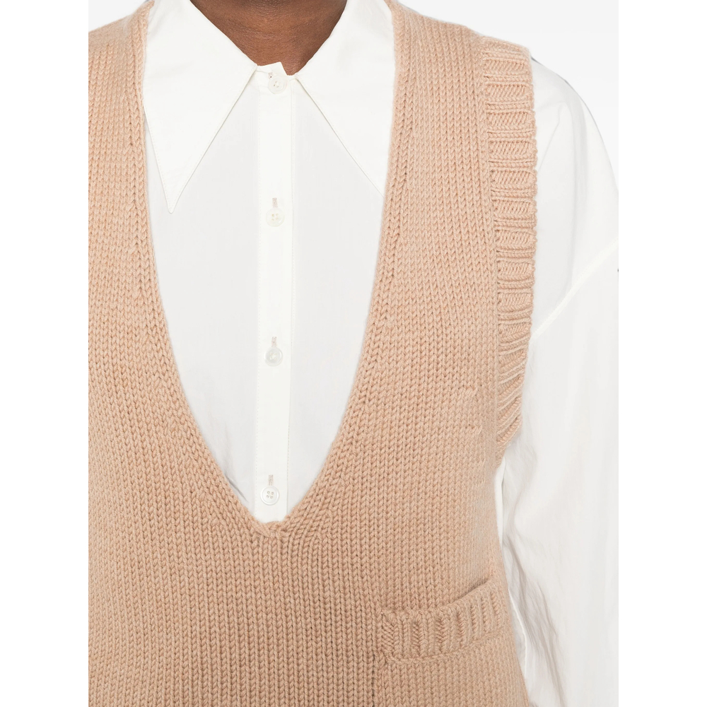 V-Neck Ribbed-Knit Vest
