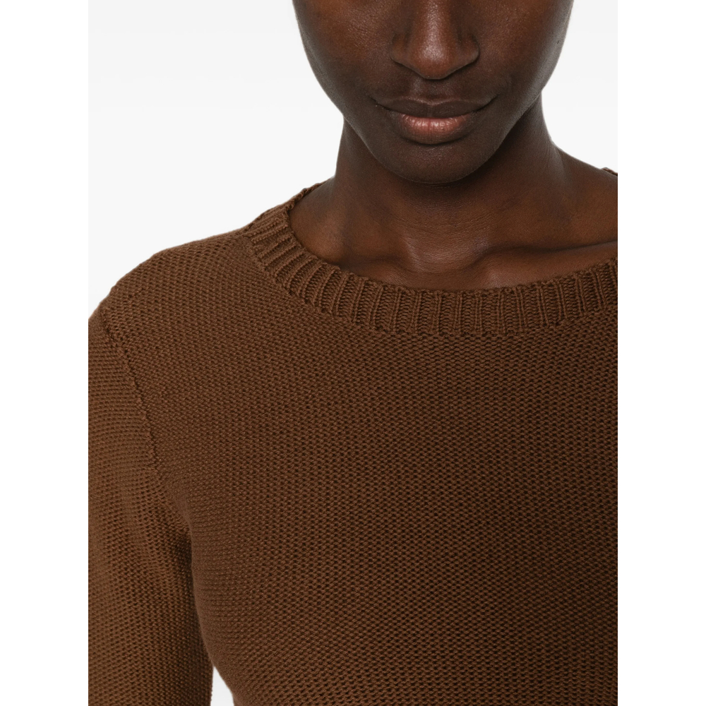 Ribbed-Trim Sweater