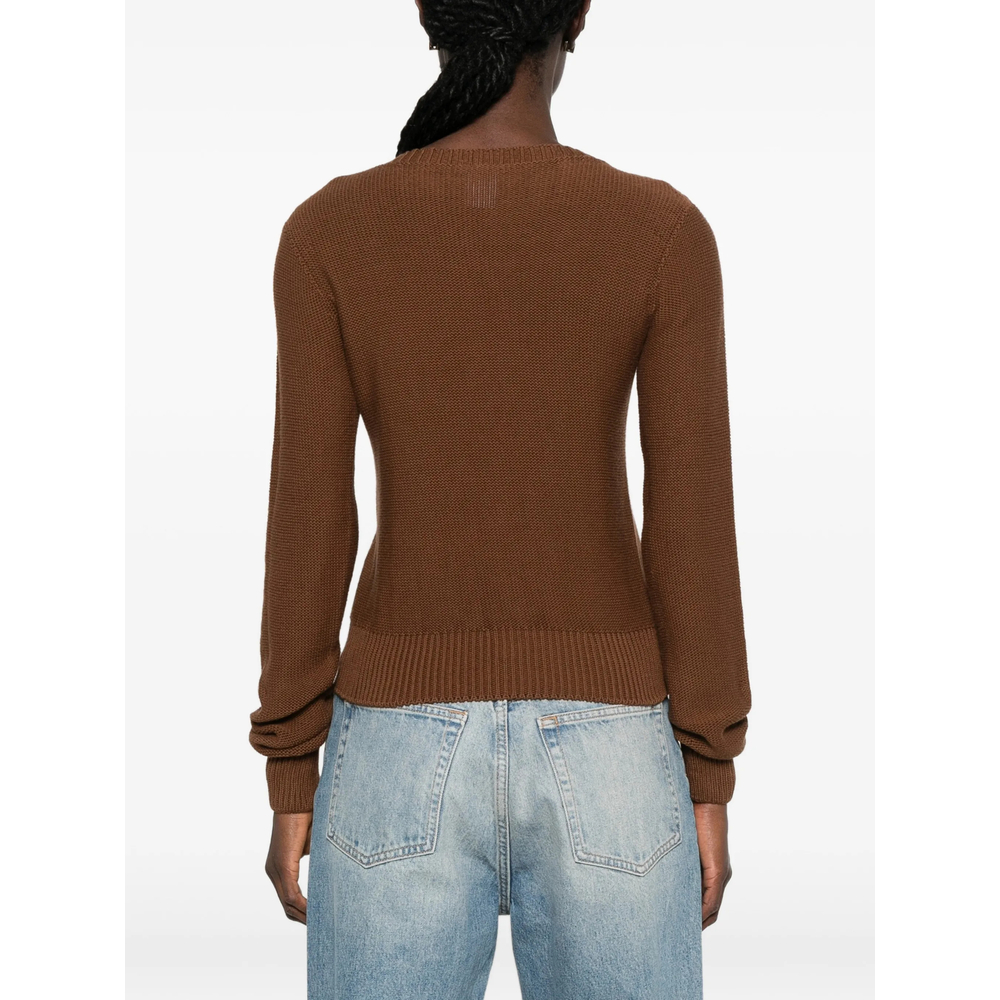 Ribbed-Trim Sweater