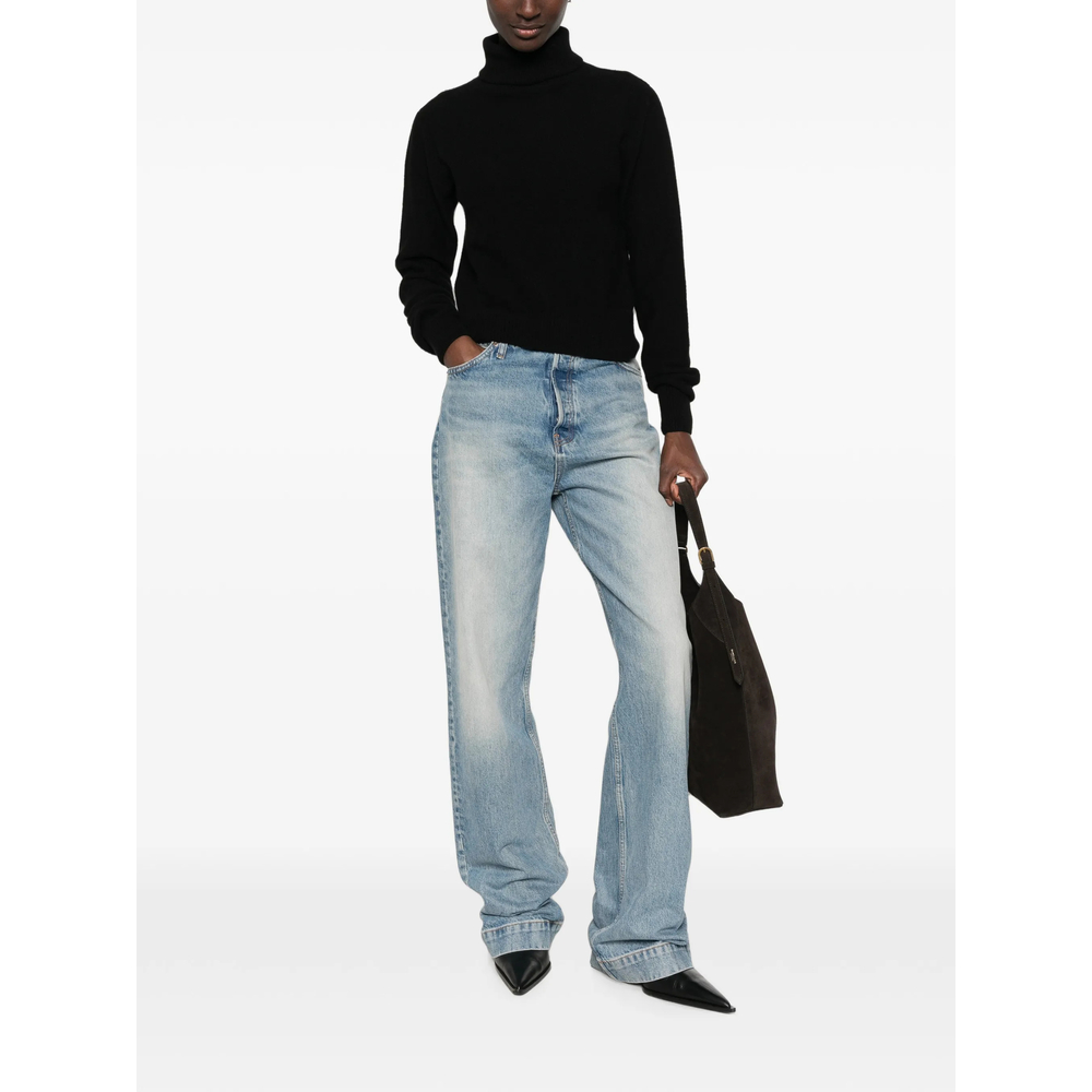 Roll-Neck Ribbed-Trim Sweater