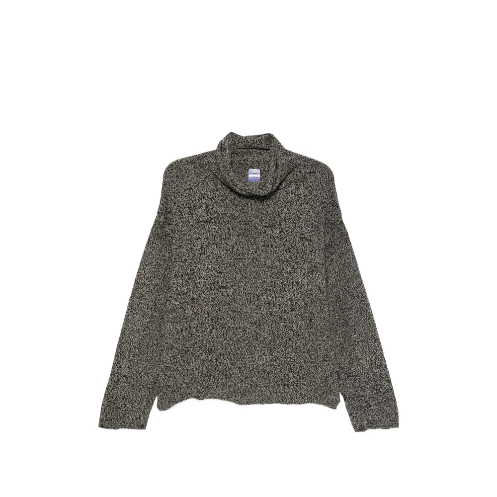 Kem Mock-Neck Marl-Knit Sweater