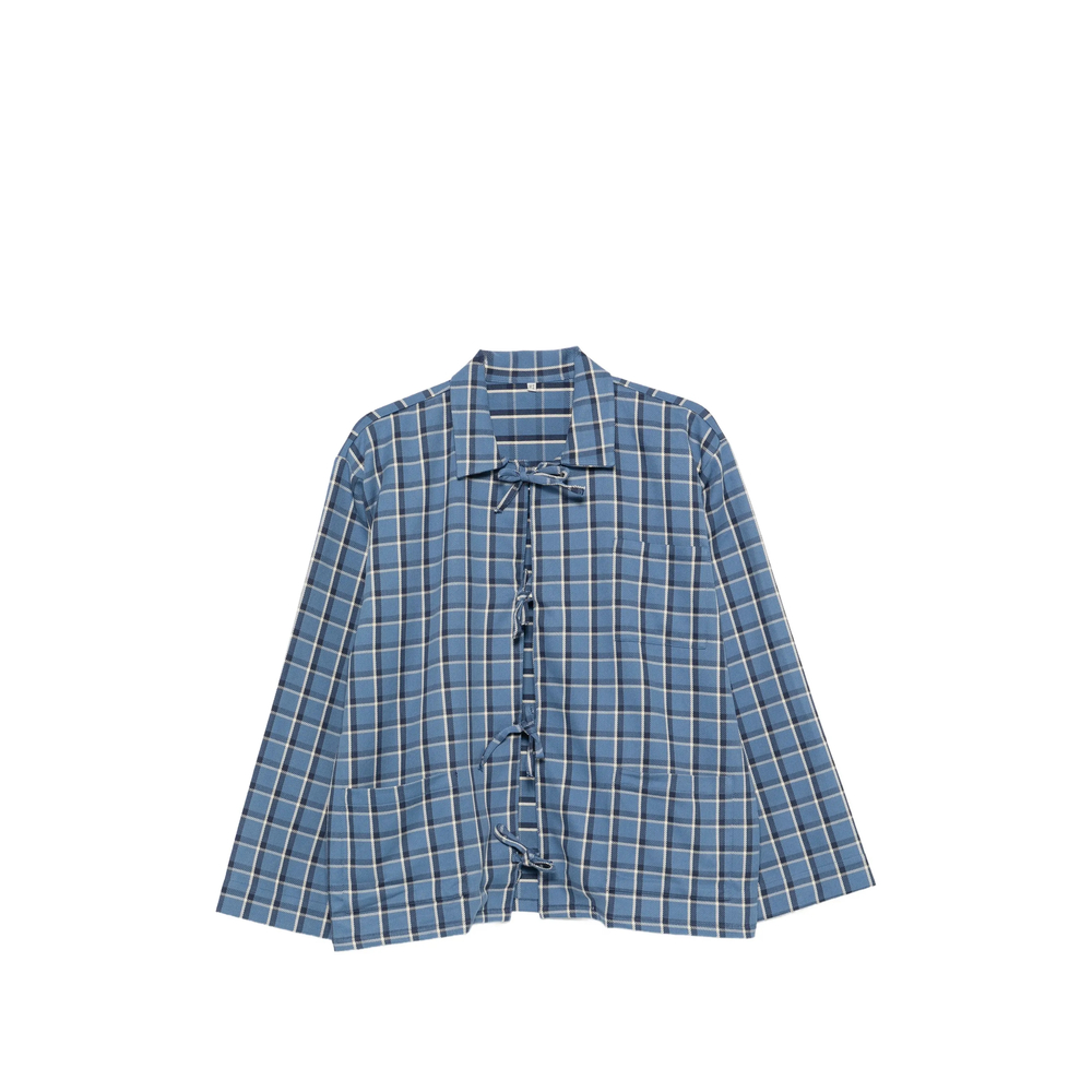 Baserange Limber Plaid-fastening Tie-fastening Shirt