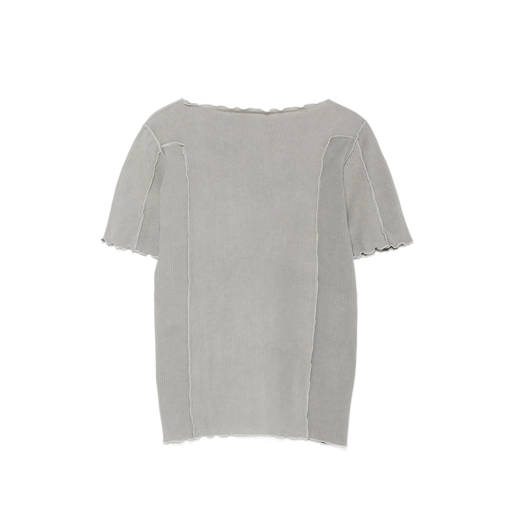 Baserange Ribbed-knit Boat-neck T-shirt