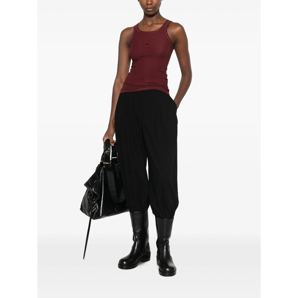 Heart Ribbed-Knit Tank Top