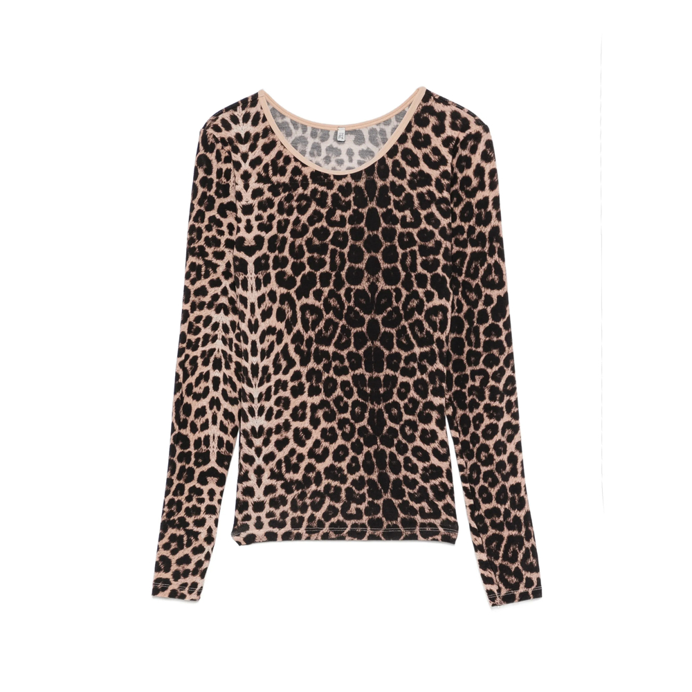 Baserange Emily Leopard-print Long-sleeve Top