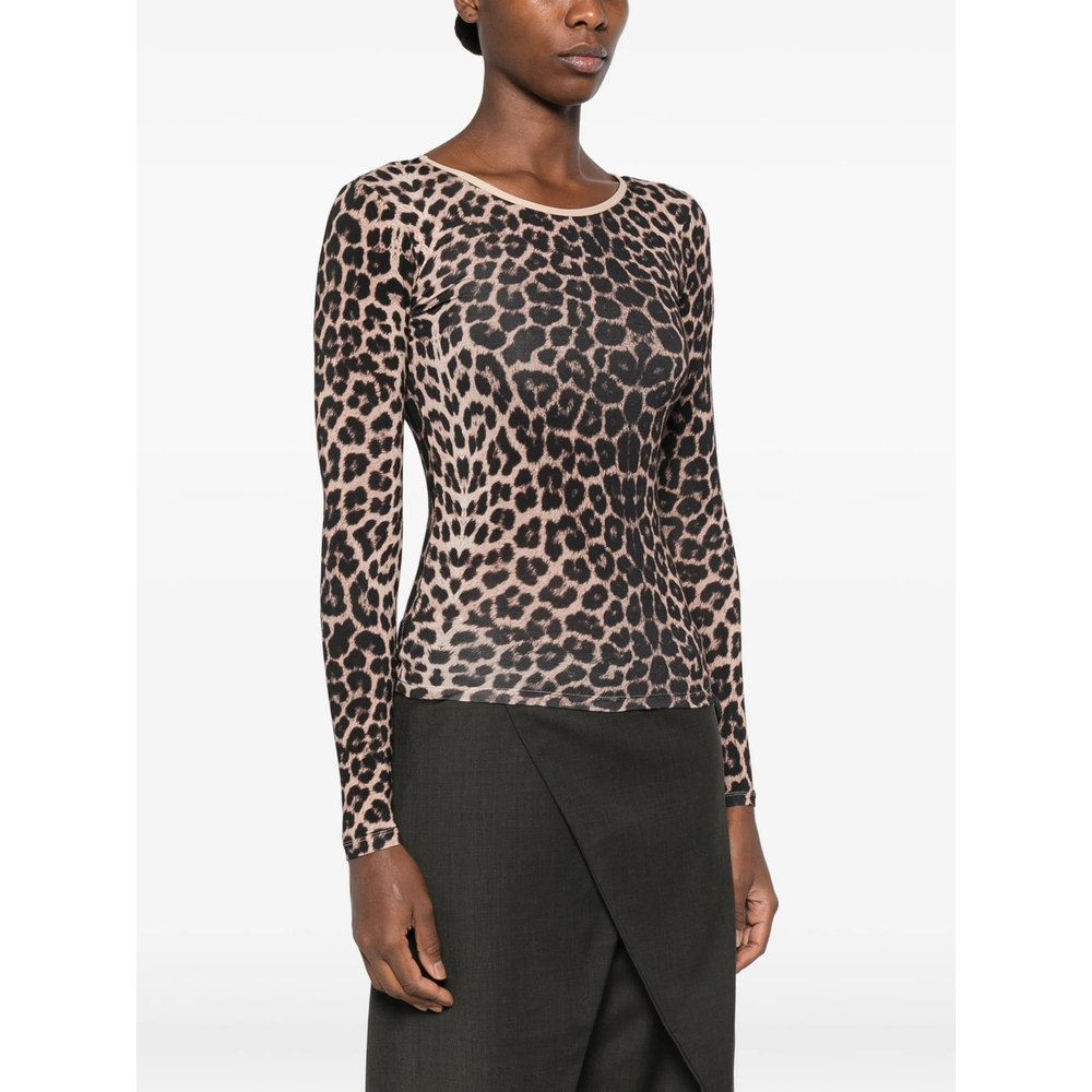 Emily Leopard-Print Long-Sleeve Top