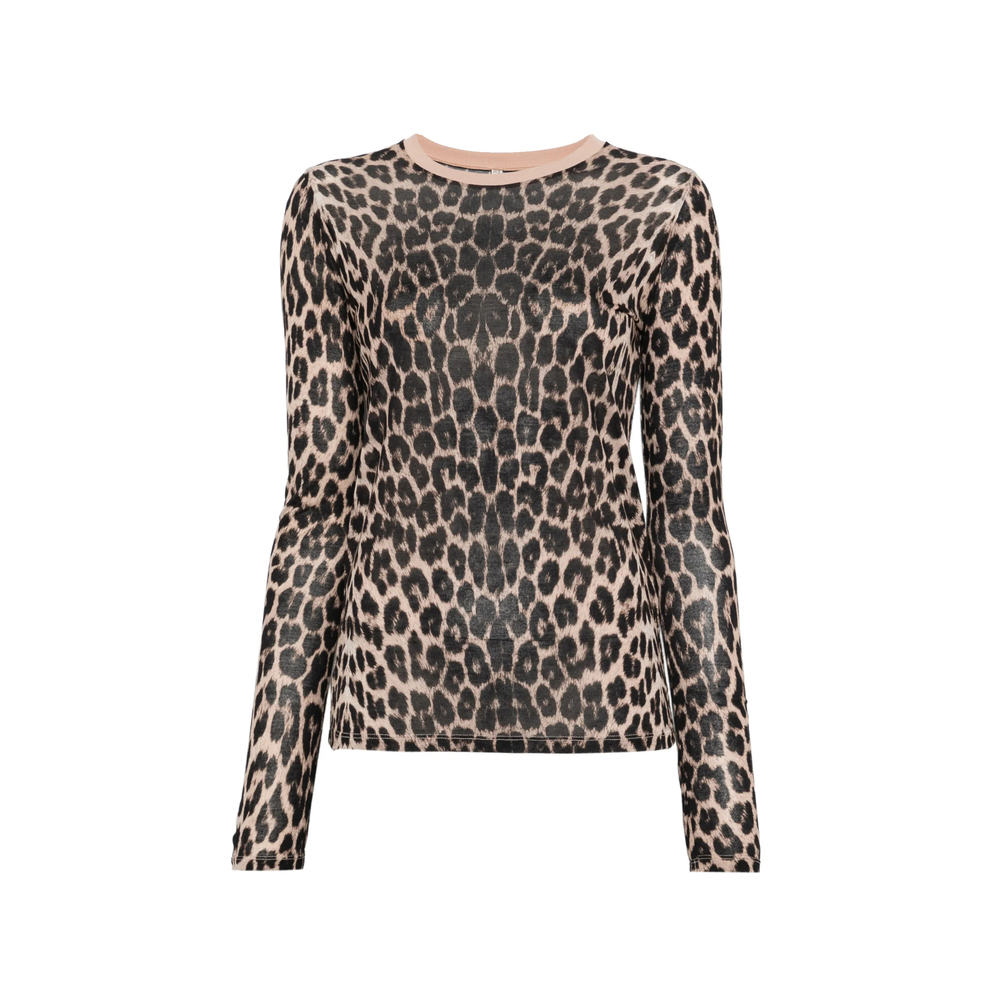 Baserange Leopard-print Long-sleeve T-shirt